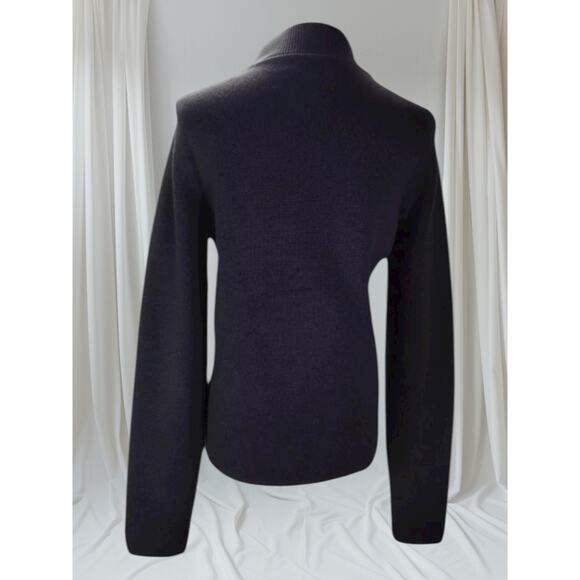 Pendleton Merino Wool Knit Jacket Women’s Size M Leather Panels Full Zip Pockets - Picture 3 of 6